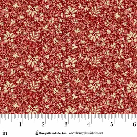 Love Struck Clover Patch Red 2287-88 by Kim Diehl for Henry Glass Fabrics (sold in 25cm increments)