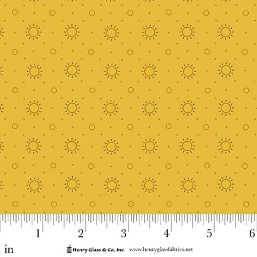 Love Struck Marmalade Yellow 2288-44 by Kim Diehl for Henry Glass Fabrics (sold in 25cm increments)