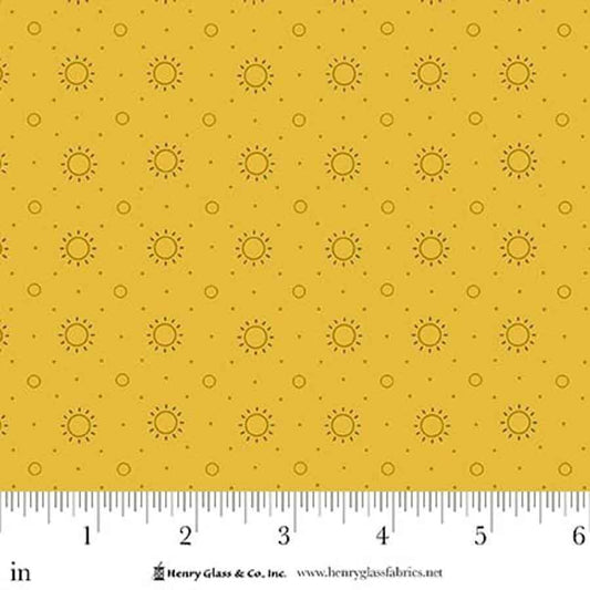 Love Struck Marmalade Yellow 2288-44 by Kim Diehl for Henry Glass Fabrics (sold in 25cm increments)