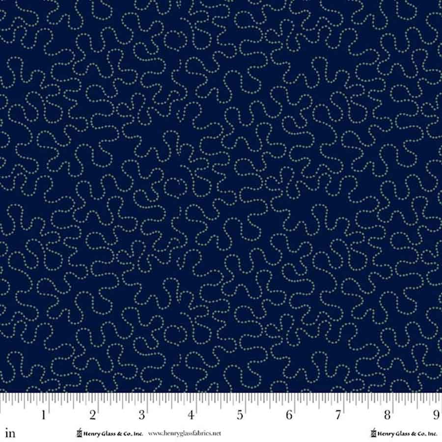 Love Struck Dotted Stipple Navy 2290-77 by Kim Diehl for Henry Glass Fabrics (sold in 25cm increments)