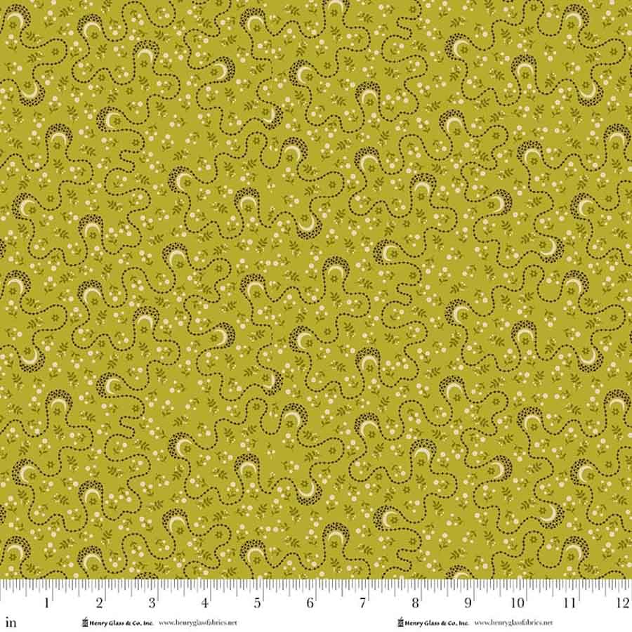 Love Struck Nature Walk Green 2294-66 by Kim Diehl for Henry Glass Fabrics (sold in 25cm increments)