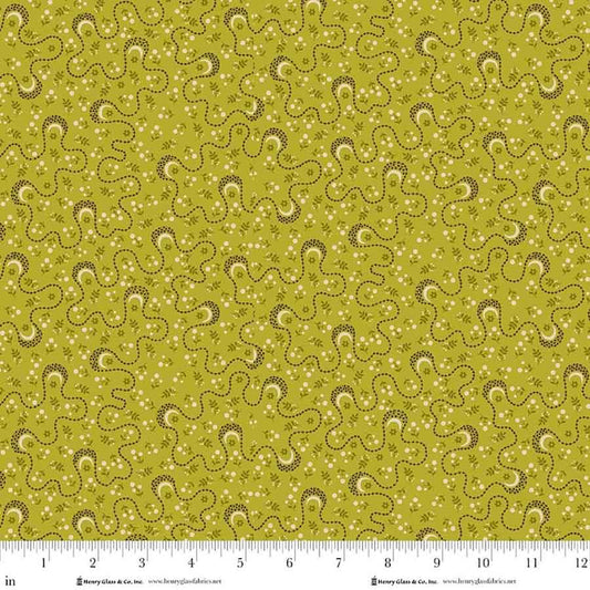 Love Struck Nature Walk Green 2294-66 by Kim Diehl for Henry Glass Fabrics (sold in 25cm increments)