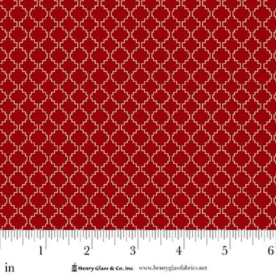 Love Struck Berry Bucket Red 2297-88 by Kim Diehl for Henry Glass Fabrics (sold in 25cm increments)