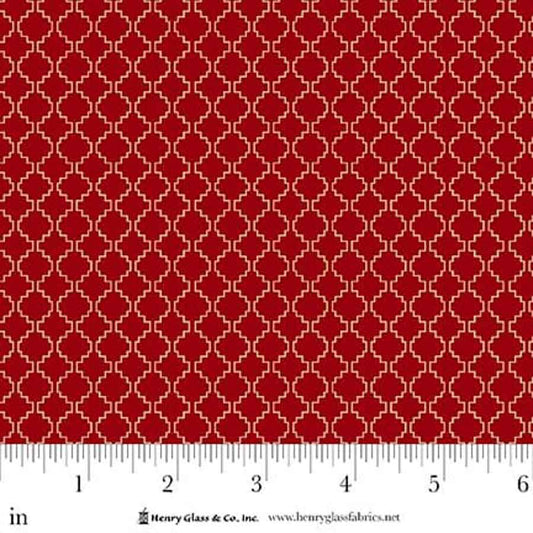 Love Struck Berry Bucket Red 2297-88 by Kim Diehl for Henry Glass Fabrics (sold in 25cm increments)