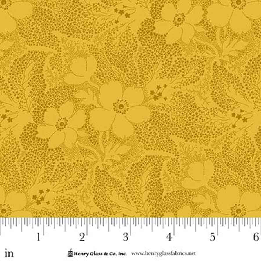 Love Struck Endless Summer Yellow 2298-44 by Kim Diehl for Henry Glass Fabrics (sold in 25cm increments)