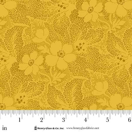 Love Struck Endless Summer Yellow 2298-44 by Kim Diehl for Henry Glass Fabrics (sold in 25cm increments)