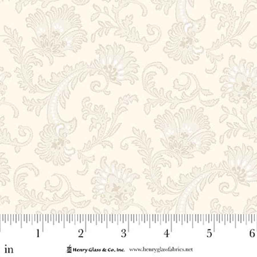 Love Struck Hydrangea Sprays Cream 2303-40 by Kim Diehl for Henry Glass Fabrics (sold in 25cm increments)