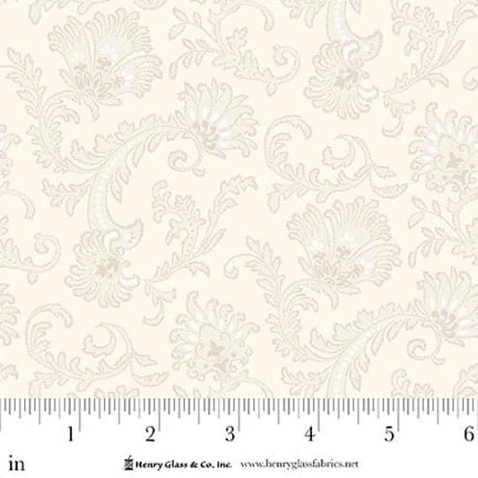 Love Struck Hydrangea Sprays Cream 2303-40 by Kim Diehl for Henry Glass Fabrics (sold in 25cm increments)