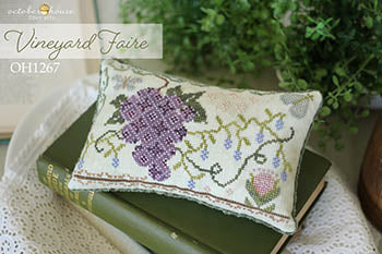 Vineyard Faire Cross Sitch Pattern by October House Fiber Arts