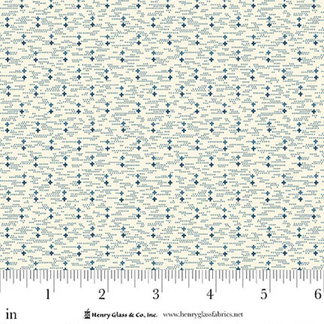 Seasonal Shirtings Blue Geometric Ditsy 2566-07 by Stacy West for Henry Glass Fabrics (sold in 25cm increments)