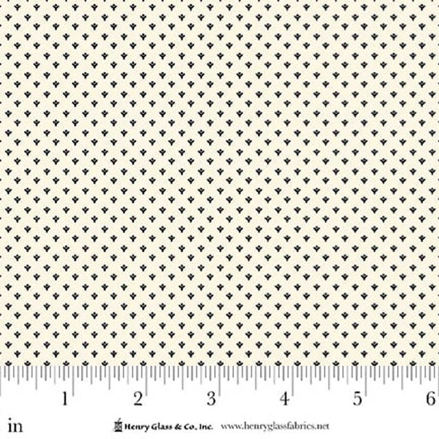 Seasonal Shirtings Black Tiny Bud 2567-09 by Stacy West for Henry Glass Fabrics (sold in 25cm increments)