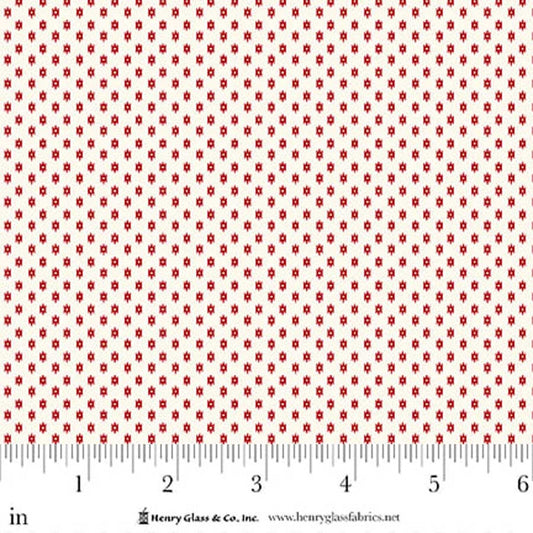 Seasonal Shirtings Red Geometric 2571-08 by Stacy West for Henry Glass Fabrics (sold in 25cm increments)