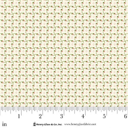 Seasonal Shirtings Green Pink Triangles 2572-62 by Stacy West for Henry Glass Fabrics (sold in 25cm increments)