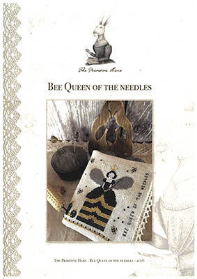 Bee Queen of the Needles Cross Stitch Pattern by The Primitive Hare