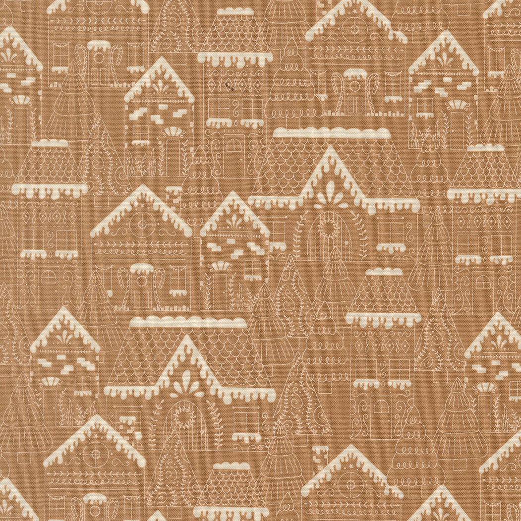 Gingerbread Lane Landscape Cocoa M2615022 by Kileys Quilt Room for Moda Fabrics (sold in 25cm increments)