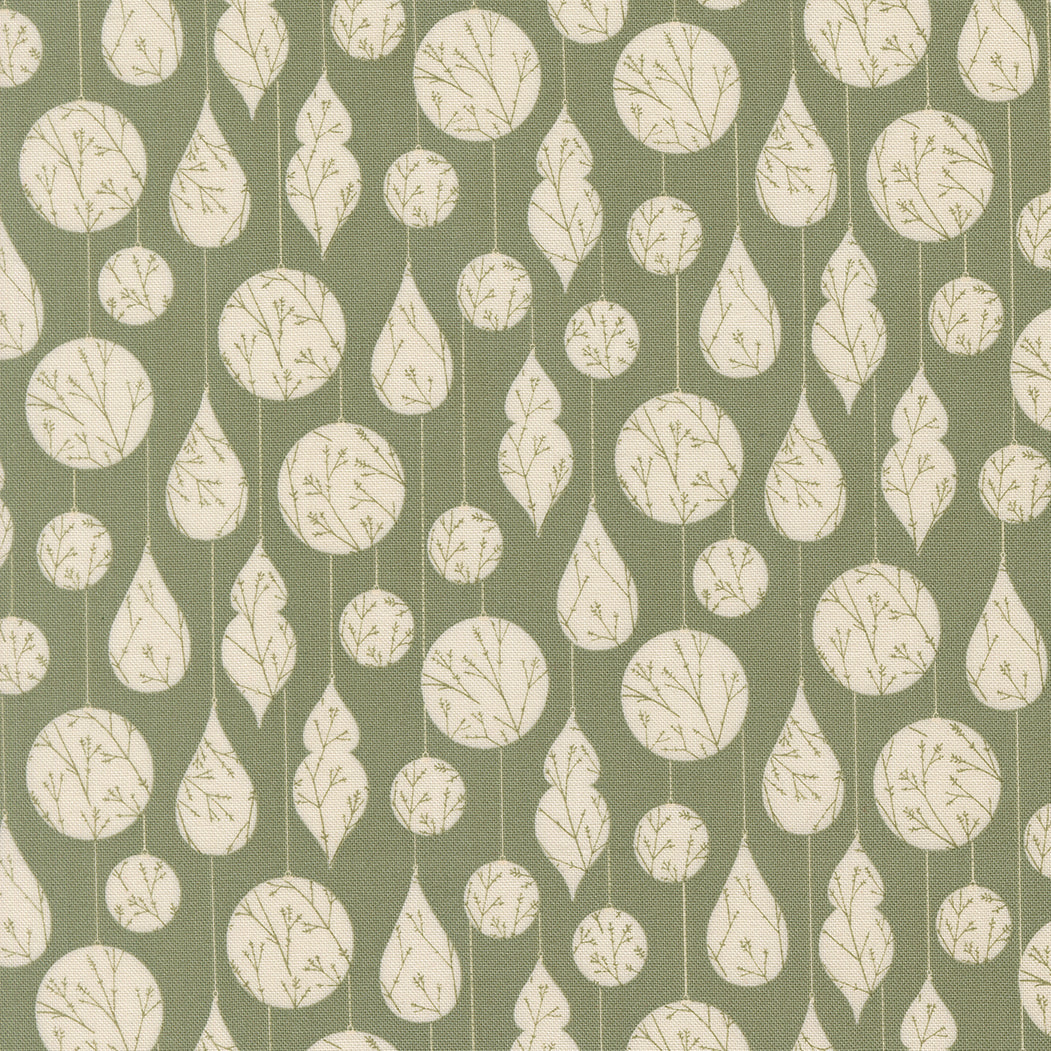 Gingerbread Lane Ornament Mistletoe M2615113 by Kileys Quilt Room for Moda Fabrics (sold in 25cm increments)