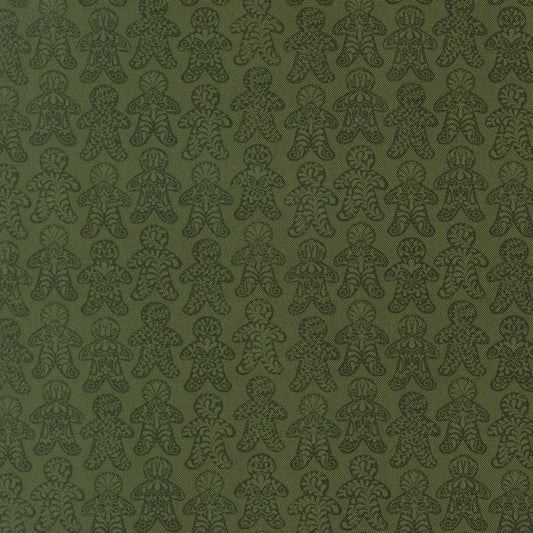Gingerbread Lane Gingerbread Dance Holly M2615214 by Kileys Quilt Room for Moda Fabrics (sold in 25cm increments)