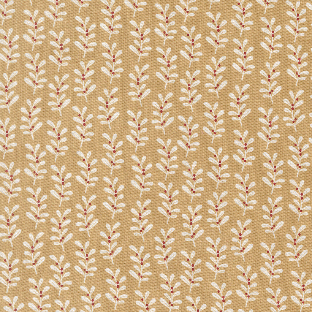 Gingerbread Lane Holly Stripe Gingerbread M2615421 by Kileys Quilt Room for Moda Fabrics (sold in 25cm increments)