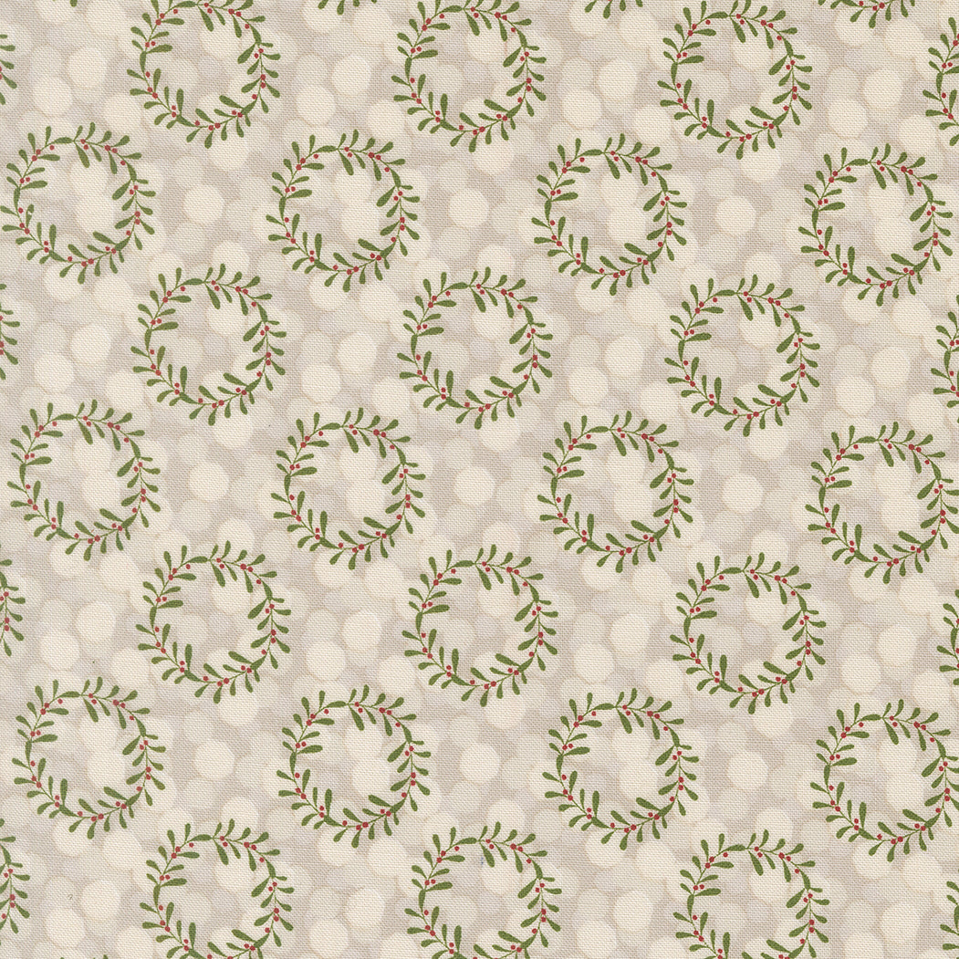 Gingerbread Lane Wreath Frost M2615512 by Kileys Quilt Room for Moda Fabrics (sold in 25cm increments)