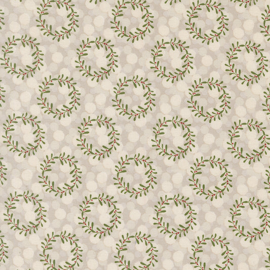 Gingerbread Lane Wreath Frost M2615512 by Kileys Quilt Room for Moda Fabrics (sold in 25cm increments)