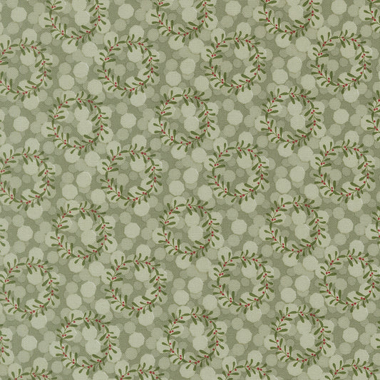 Gingerbread Lane Wreath Mistletoe M2615513 by Kileys Quilt Room for Moda Fabrics (sold in 25cm increments)