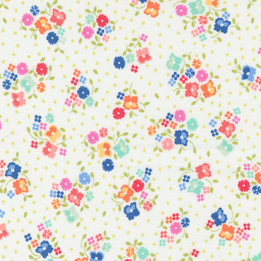 Cali & Co Cloud Flower Dot M2919011 by Coriander Quilts for Moda Fabrics (cold in 25cm increments)