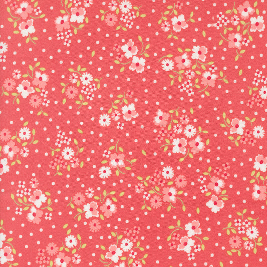 Cali & Co Flamingo Flower Dot M2919012 by Coriander Quilts for Moda Fabrics (sold in 25cm increments)