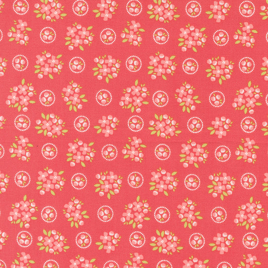 Cali & Co Flamingo Posie M2919112 by Coriander Quilts for Moda Fabrics (sold in 25cm increments)