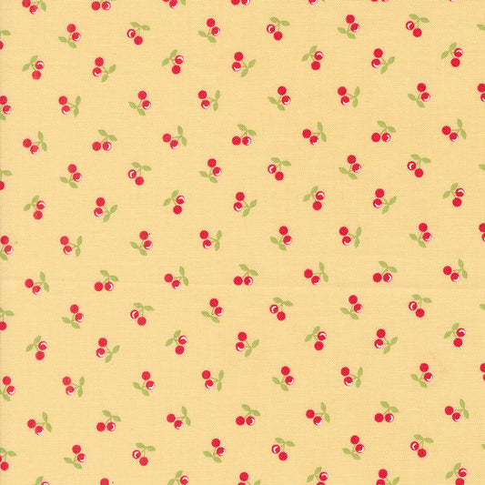 Cali & Co Yellow Cherries M2919416 by Coriander Quilts for Moda Fabrics (sold in 25cm increments)