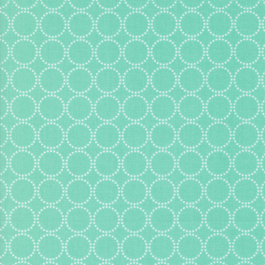 Coriander Colors Aqua Rings M2920027 by Corey Yoder for Moda Fabrics (sold in 25cm increments)