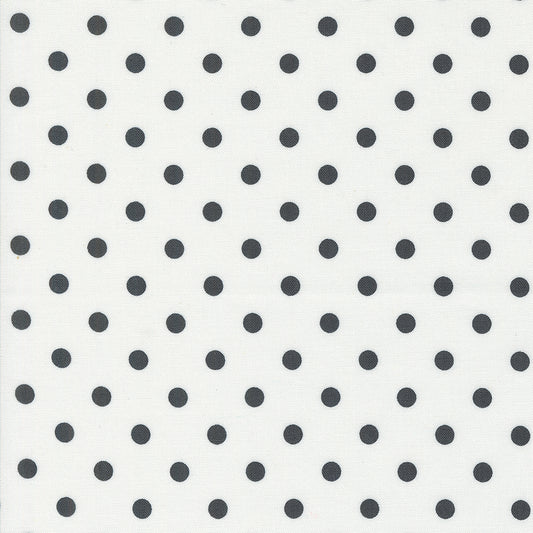 Coriander Colors White Black Big Dots M2920421 by Corey Yoder for Moda Fabrics (sold in 25cm increments)