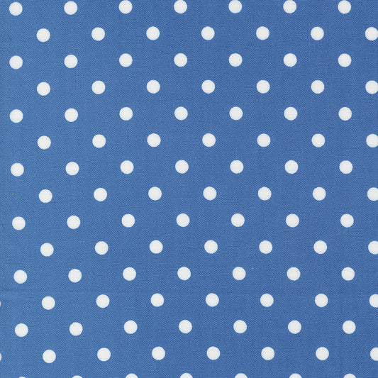 Coriander Colors Blue Big Dots M2920428 by Corey Yoder for Moda Fabrics (sold in 25cm increments)