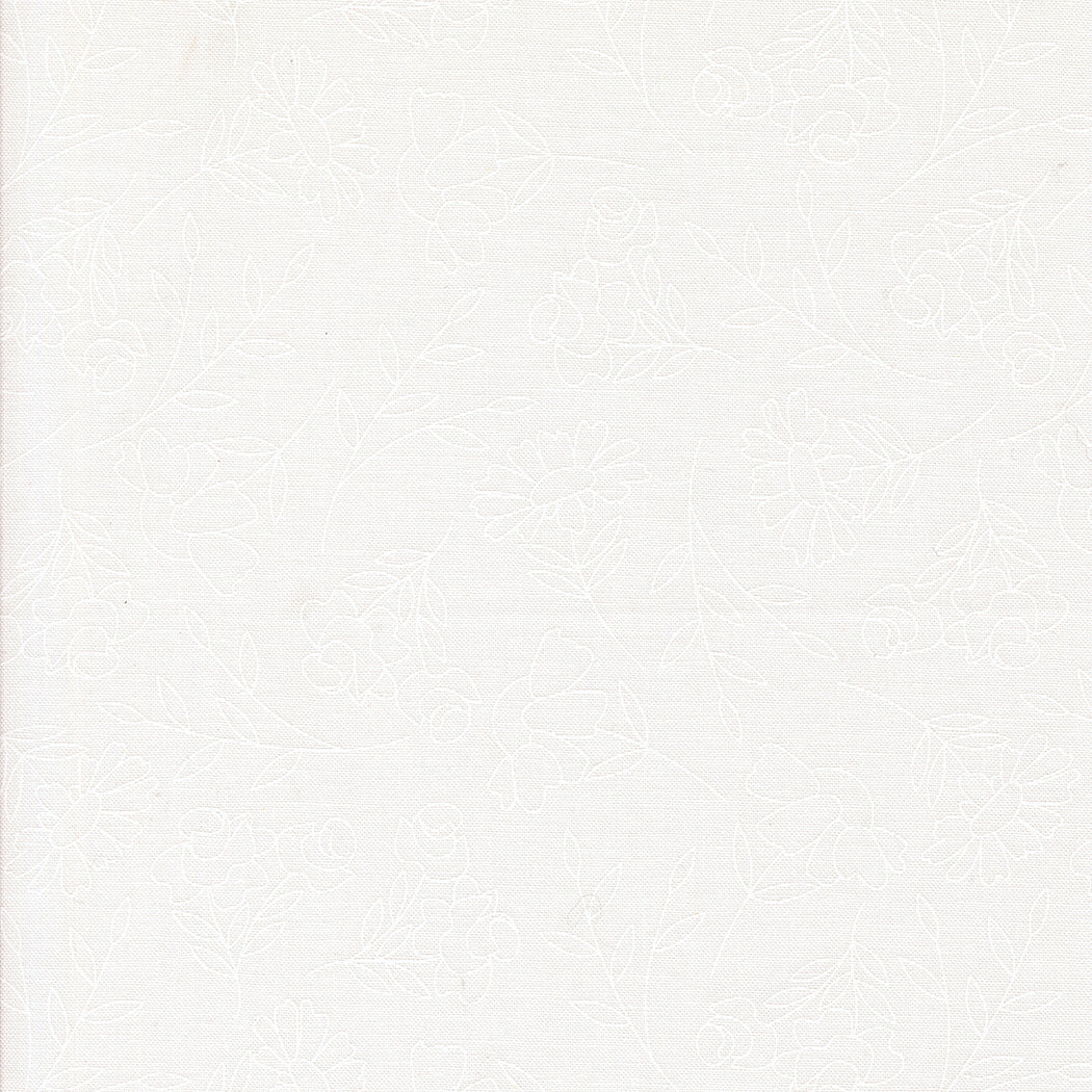 ABloom Spring Sketch Cloud White M2921131 by Coriander Quilts for Moda Fabrics (sold in 25cm increments)