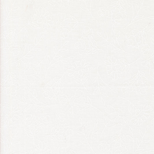 ABloom Spring Sketch Cloud White M2921131 by Coriander Quilts for Moda Fabrics (sold in 25cm increments)