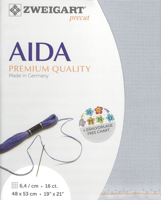 Zweigart AIDA 16Ct Pewter Pre-cut