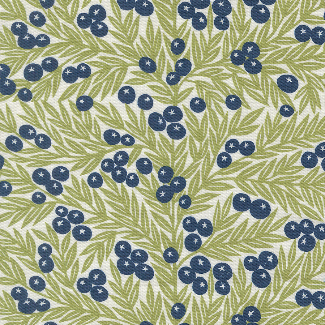 Garden Series Blueberries Cream M332511 by Katharine Watson for Moda Fabrics (sold in 25cm increments)