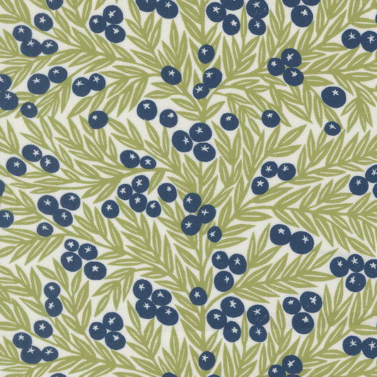 Garden Series Blueberries Cream M332511 by Katharine Watson for Moda Fabrics (sold in 25cm increments)