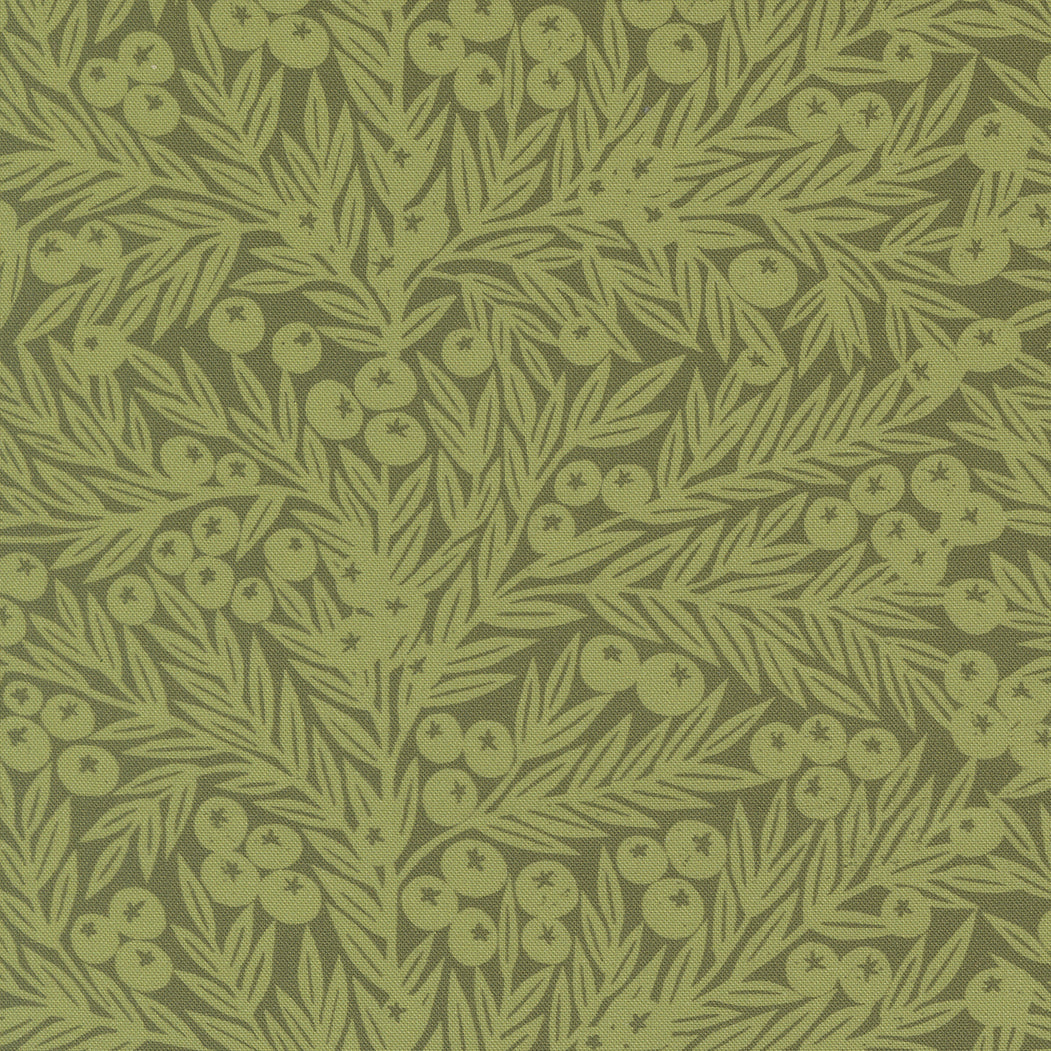 Garden Series Blueberries Green M332513 by Katharine Watson for Moda Fabrics (sold in 25cm increments)