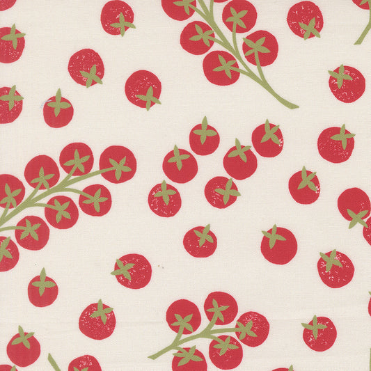 Garden Series Tomatoes Cream M332711 by Katharine Watson for Moda Fabrics (sold in 25cm increments)