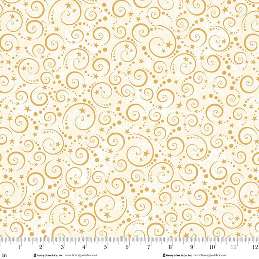 Scandinavian Holiday Cream Swirl 3456-44 by Mary Jane Carey for Henry Glass Fabrics (sold in 25cm increments)