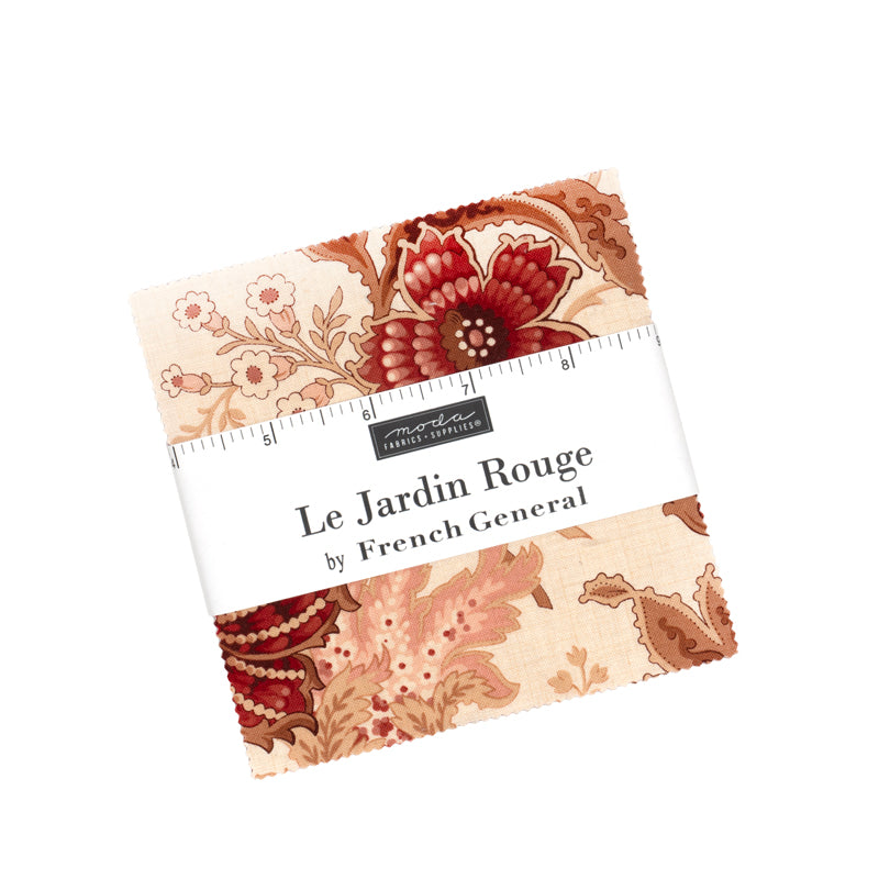 Le Jardin Rouge Charm Pack by French General for Moda Fabrics
