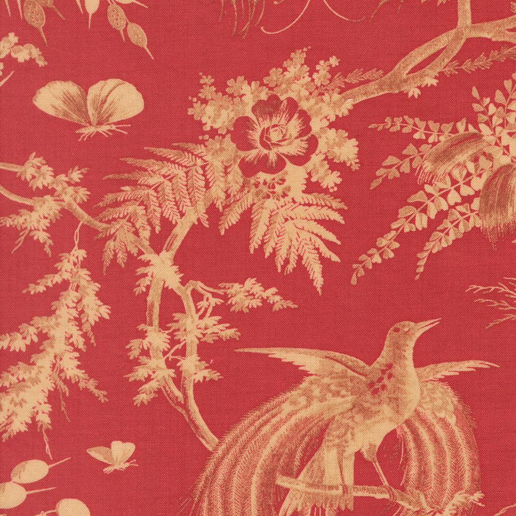 Le Jardin Rouge Marguerette Bird Rouge  M3615111 by French General for Moda Fabrics (Sold in 25cm increments)
