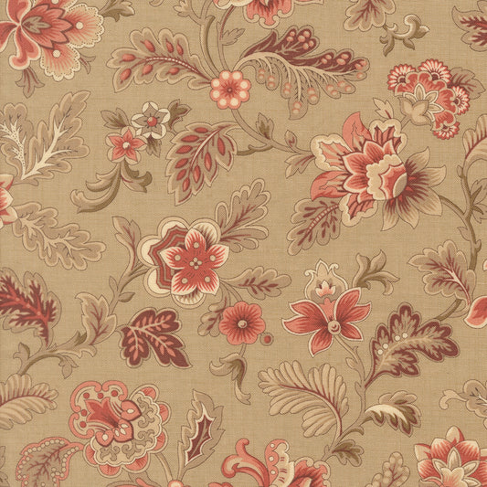 Le Jardin Rouge Tournesal Roche M3615213 by French General for Moda Fabrics (Sold in 25cm increments)