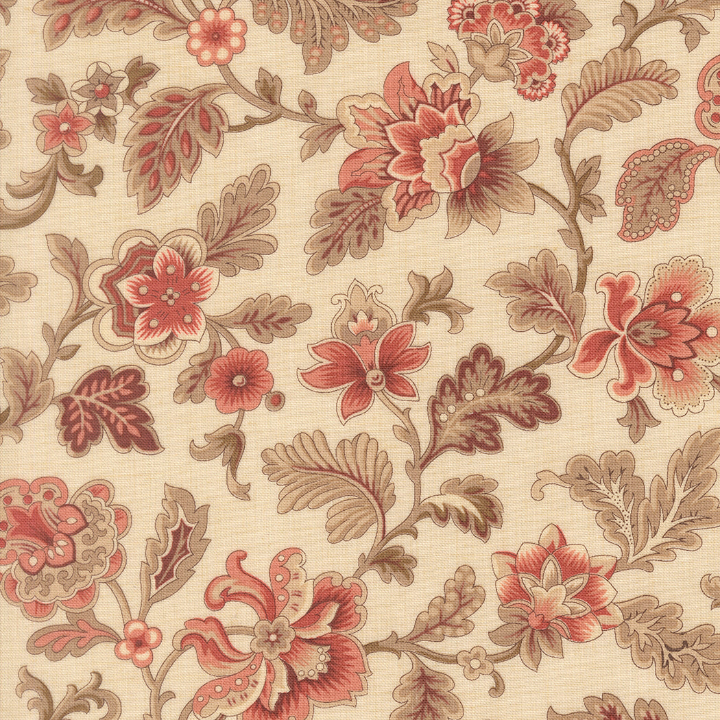 Le Jardin Rouge Tournesal Pearl M3615216 by French General for Moda Fabrics (Sold in 25cm increments)