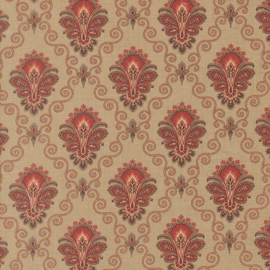 Le Jardin Rouge Camomille Paisley Roche M3615313 by French General for Moda Fabrics (Sold in 25cm increments)