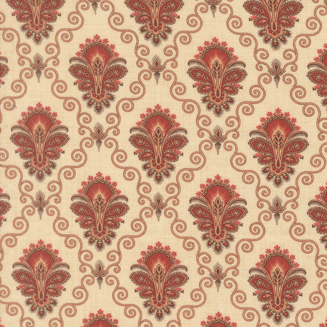 Le Jardin Rouge Camomille Paisley Pearl M3615314 by French General for Moda Fabrics (Sold in 25cm increments)