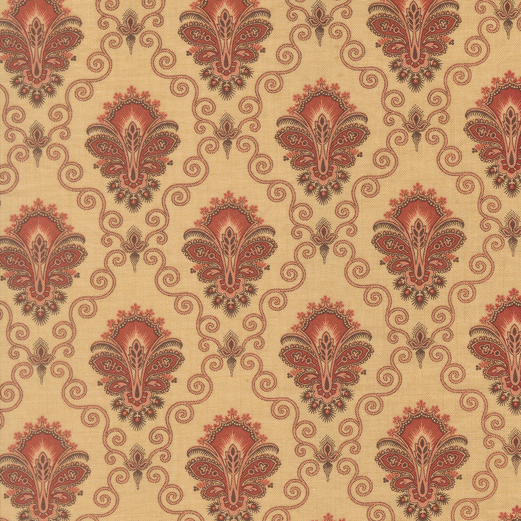 Le Jardin Rouge Camomille Paisley Oyster M3615315 by French General for Moda Fabrics (Sold in 25cm increments)