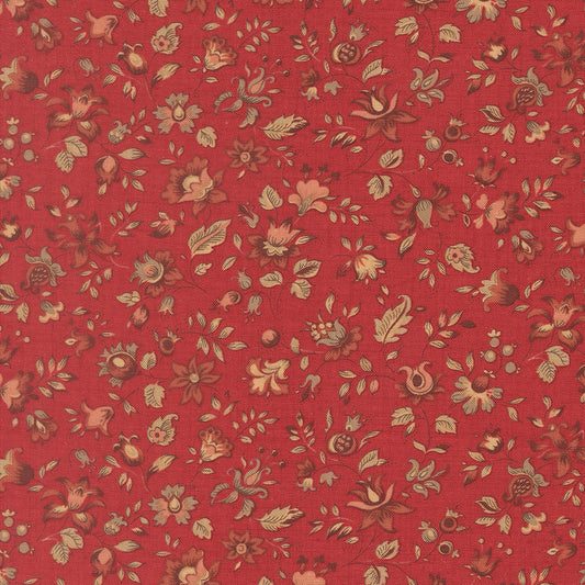 Le Jardin Rouge Clemenceau Floral Rouge M3615411 by French General for Moda Fabrics (Sold in 25cm increments)