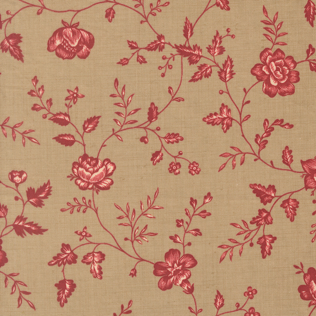Le Jardin Rouge Dauphin Toile Roche M3615513 by French General for Moda Fabrics (Sold in 25cm increments)