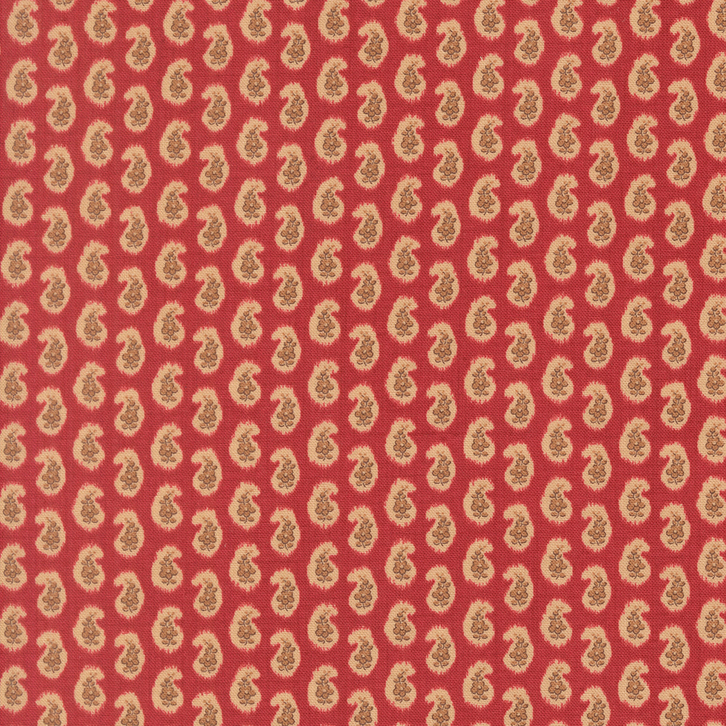 Le Jardin Rouge Campanule Paisley Rouge M3615711 by French General for Moda Fabrics (Sold in 25cm increments)